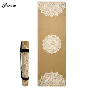 Tapete de Yoga de Corcho de Alta Calidad Ecológico con Base de Goma o TPE, Grabado y Estampado Láser, Producto DZCYM0005 - Product Image 1