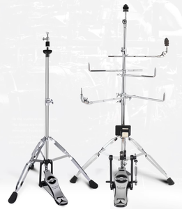 Ensemble de 5 coussinets d'entraînement en caoutchouc multicolore avec cymbales et pédale - Product Image 3