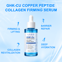 Sérum Visage au Peptide de Cuivre GHK-Cu à Marque Blanche avec Acide Hyaluronique, Collagène, Effet Raffermissant et Réparateur, Vente en Gros OEM