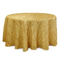 Nappe de Table ronde en tissu gaufré froissé, 132 pouces, pour fête en plein air, Banquet, mariage