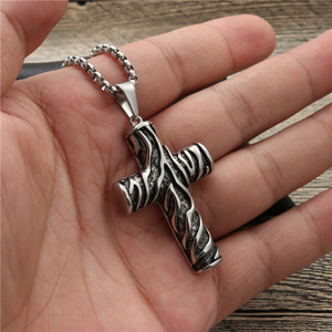<b>Cross</b> Pendant Necklace Stainless Steel Unisex Gift Fashion Jewelry - Product Image 3