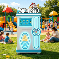 Dispensador Automático de Helados Comercial YISO, con Múltiples Métodos de Pago, Producción de Alta Capacidad, Diseño LED Duradero, Ideal para Grandes Centros Comerciales