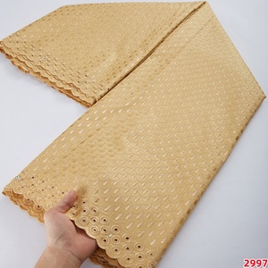 2997 Coton En Gros Nouveautés 2022 Broderie Matériel de Couture Tissu Dentelle Sèche Africaine pour Vêtements Homme ou Femme - Product Image 5