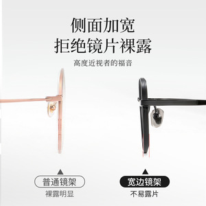 Monture de lunettes ovale légère en titane pur 9g pour femmes, visage fin, haute myopie, étudiante, 28025 Danyang - Product Image 5