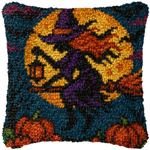 Kit de <span class=keywords><strong>crochet</strong></span> de loquet de citrouille avec motif imprimé Halloween tapis broderie adultes artisanat passe-temps trucs en plastique toile bricolage - Product Image 2