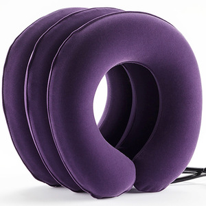 อุปกรณ์พยุงคอแบบเป่าลม Fish Leap 3 ชั้น สีม่วง ความแข็งระดับกลาง - Product Image 2