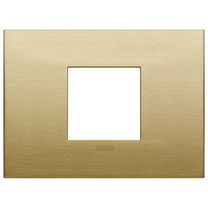 Placca da Parete Vimar Classic 2MC in Ottone Spazzolato, Lunghezza 12,75 Pollici, Larghezza 9,5 Pollici, Altezza 1,62 Pollici - Product Image 1