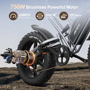 คลังสินค้ายุโรป JANSNO X50-17 City EBIKE จักรยานไฟฟ้าขนาด 20 นิ้ว 250W 48V 17AH 7 สปีด จักรยานไฟฟ้าล้อโตสำหรับในเมือง - Product Image 3