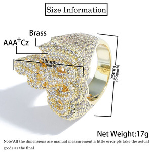 Hip Hop <b>Fire</b> Talisman Zircon Ring Fashion Trend Personality Jewelry Men's Ring - Product Image 6