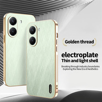 Étui de téléphone Lichicase anti-traces de doigts, motif fil doré, toucher lisse, pour Xiaomi Poco X8 Pro X8 Pro Max, étui en cuir