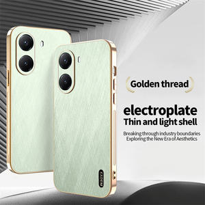 Étui de téléphone Lichicase anti-traces de doigts, motif fil doré, toucher lisse, pour Xiaomi Poco X8 Pro X8 Pro Max, étui en cuir - Product Image 3