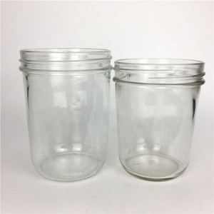 Wholesale 8oz 10oz 12oz 16oz 22oz Round <strong>Wide</strong> <strong>Mouth</strong> Glass <strong>Mason</strong> <strong>Jar</strong> for with Screw Lid - Product Image 3