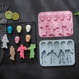 Molde de Silicona M61272 con Forma de Calavera y Esqueleto para <span class=keywords><strong>Chocolate</strong></span>, Dulces y Pasteles de Halloween - Product Image 3