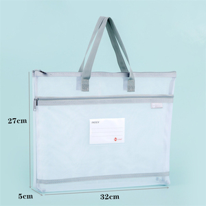 Có thể gập lại rõ ràng Nylon tập tin tài liệu túi với xử lý Trường Học Nguồn cung cấp nghệ thuật Bút Đánh Dấu máy tính xách tay chủ tùy chỉnh in - Product Image 2