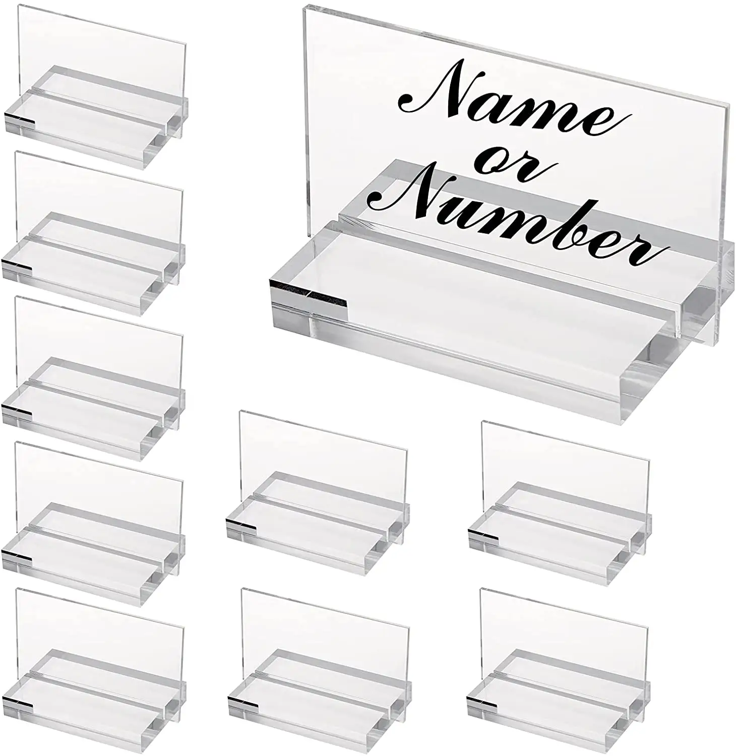 Cartes de Table de mariage en acrylique transparent avec support d'affichage à fente ensemble de 10 cartes de numéro de Table