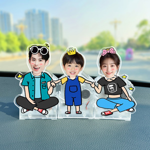 Customized Wholesale Creative Acrylic Shaking Head <b>Ornaments</b> Doll New <b>Car</b> Swing Decoration Acrylic Wedding Christmas Gift - Product Image 4