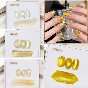 ZRKGEL คอลเลคชั่นใหม่ 4 สี ยาทาเล็บเจลตาแมวสีทอง เม็ดสีแน่น ปราศจากสาร HEMA/TPO รับผลิตแบบ OEM ชุดยาทาเล็บเจลตาแมว อุปกรณ์สำหรับร้านทำเล็บ - Product Image 3