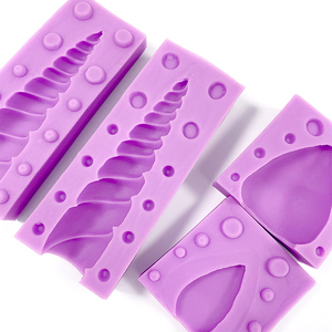 Moule en silicone 3D <span class=keywords><strong>licorne</strong></span> pour fondant, sourcils et cils <span class=keywords><strong>de</strong></span> <span class=keywords><strong>licorne</strong></span>, chocolat, gâteau, stock usine - Product Image 4