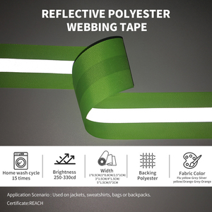 Youguang phản quang vải phản quang Chất liệu vải phản quang TC Polyester băng cho cảnh báo rất có thể nhìn thấy phản chiếu Ribbon - Product Image 2
