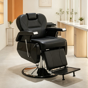 Sillas de Barbero Clásicas Z Usadas en Venta, Silla de Peluquero, Silla de Barbero Negra - Product Image 2