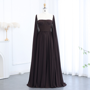 Sharon Said SF076 Elegante Abito da Sera Giallo Limone Stile Dubai <span class=keywords><strong>con</strong></span> Maniche a Mantella, Abito da Sposa per Donna, <span class=keywords><strong>Vestito</strong></span> da Cerimonia, Non Disponibile - Product Image 6