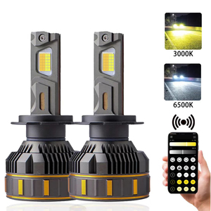 <span class=keywords><strong>ไฟ</strong></span><span class=keywords><strong>หน้า</strong></span> LED P8C อัจฉริยะ ควบคุมอุณหภูมิด้วย PTC รุ่น H7 H11 9006 กำลังไฟ 200W ความสว่าง 16000LM พร้อมท่อระบายความร้อน 4 เส้น ให้แสงคงที่ หลอด<span class=keywords><strong>ไฟ</strong></span>สำหรับ<span class=keywords><strong>รถ</strong></span>บรรทุก - Product Image 2