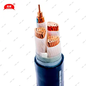 3 núcleos, 4 núcleos, 5 núcleos, 16mm, 25mM, 35mm, 95mm, núcleo de aluminio/cobre, alambre de acero, Cable blindado de alimentación subterráneo de PVC/XLPE