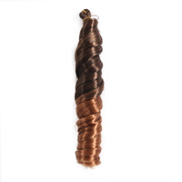 150g français Curl tressage cheveux luxe soyeux pré-bouclé Crochet coloré spirale corps vague tresses synthétiques
