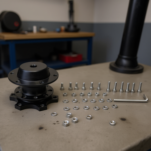 Auto <b>Steering</b> Wheel Boss Kit D0100HPE6SG 6 Holes Racing Adapter with Wrench for Retrofit Upgrade - Product Image 2