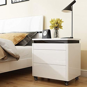 Simple modern bedroom storage cabinet, Nordic style multifunctional storage unit, easy-to-use bedside <b>table</b>. - Product Image 3