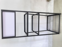 Présentoir en métal à 3 couches avec roue de nettoyage, étagère d'exposition pour serpillière