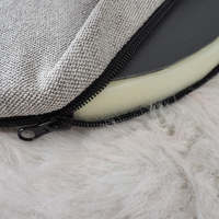 Sac de transport pour animaux de compagnie multifonctionnel, moderne et luxueux, en faux lin, fourre-tout de voyage durable avec coussin en mousse pour les voyages et la voiture.