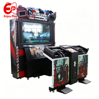 Machine de jeu simulateur de tir 3D professionnelle pour 2 joueurs, machine d'arcade à monnayeur avec deux pistolets et pédales