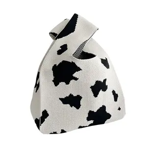 Factory Wholesale Custom Women's Trendy Casual Knitted Vest Shape Hand Bags Walking Shopping Phone Keys Handbag