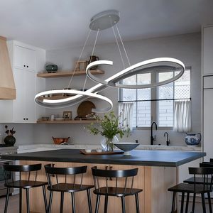 Lampadario <span class=keywords><strong>LED</strong></span> Dimmerabile Moderno con Altezza Regolabile per Soggiorno - Product Image 2
