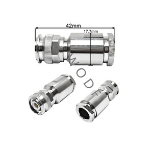 Connettori in Rame del Produttore TNC-J7, Spina Maschio TNC Placcata Argento Tipo a Morsetto per Cavo Coassiale LMR400/7DFB/RG213/RG214/RG8/8DFB - Product Image 1