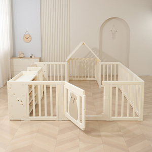 Corralito de interior y exterior para niños, bolígrafo de juego de plástico con <span class=keywords><strong>corral</strong></span> seguro y casillero de almacenamiento para uso en dormitorio y comedor - Product Image 2