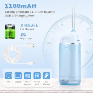 Flosser Dental de agua eléctrico inalámbrico portátil 360 rotación 180 ML tanque de agua 3 modos IPX7 impermeable 360 rotación Oral - Product Image 3
