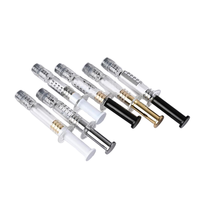 Seringue en verre standard de 1 ml avec embout Luer Lock, piston en métal argenté, outil de dosage gradué pour huile végétale