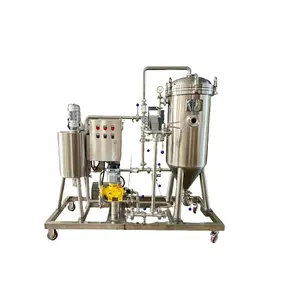 10hl 1000L/H filtro Kieselguhr cerveza Filtro de vela DE filtro uso tierra de diatomeas Tanque de amortiguación y medidor de flujo de cerveza