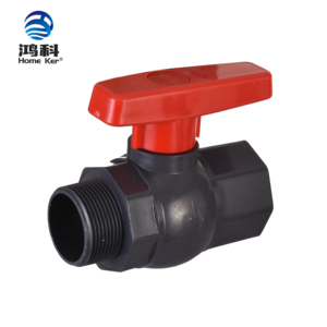 Válvula de bola de <span class=keywords><strong>agua</strong></span> neumática de alta presión HOME KER HK-X004 de PVC plástico con rosca de 1/2 pulgada PN10, control de flujo OEM hembra/macho <span class=keywords><strong>para</strong></span> medios medianos - Product Image 5