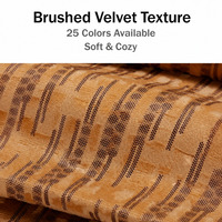 Tissu de canapé en velours respirant tricoté gaufré bronzé 230GSM 100% polyester, couleur personnalisée, tissu d'ameublement résistant à l'usure
