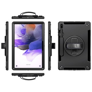 เคสแท็บเล็ตพร้อมขาตั้งหมุนได้ 360 องศา ช่องใส่ปากกา สายคล้องข้อมือแบบไม่แตกหัก สำหรับ Samsung <span class=keywords><strong>Tab</strong></span> <span class=keywords><strong>S7</strong></span> <span class=keywords><strong>FE</strong></span> 12.4 นิ้ว รุ่น <span class=keywords><strong>SM</strong></span>-T733 <span class=keywords><strong>SM</strong></span>-<span class=keywords><strong>T735</strong></span> - Product Image 1