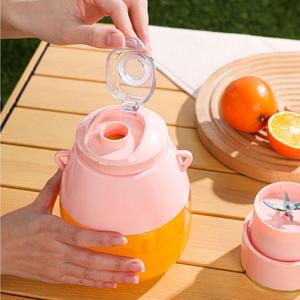 ที่คั้นน้ำผลไม้แบบไร้สาย7.4V แบบ USB ชาร์จไฟได้, ที่ใส่แก้วไฟฟ้าแบบพกพาความจุขนาดใหญ่1L หลอดฟางสำหรับใช้งานในรถยนต์ - Product Image 4