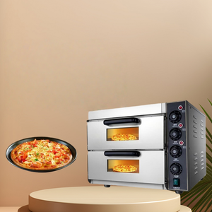 <span class=keywords><strong>Four</strong></span> à pizza électrique commercial en acier inoxydable, options simple et double étage pour la cuisson professionnelle en cuisine - Product Image 1