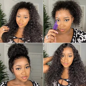 Perruque HD 360 Full Lace Cheveux Humains Brésiliens Bouclés Profonds, Prédécoupée Sans Colle, Ajustement Parfait, Cordon de Serrage, Onde d'Eau - Product Image 6