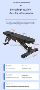 Banco de Pesas Multifuncional Ajustable de Tres Niveles, Inclinado, Declinado y Plano, para Ejercicios de Press de Banca, Modelo 2025, Gran Venta - Product Image 6