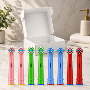 Cabezales de Repuesto Personalizados OEM ODM para <span class=keywords><strong>Cepillo</strong></span> de Dientes Eléctrico para Niños, Cerdas Extra Suaves, Paquete al por Mayor de 8 Piezas - Product Image 1