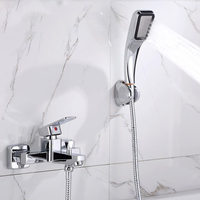 Robinet de douche moderne en laiton à 2 fonctions avec douchette à disque céramique murale pour hôtel/villa