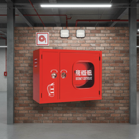 Armoire ignifuge à double porte en acier inoxydable Armoire pour extincteur Armoire pour enrouleur de tuyau d'incendie